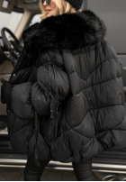 Prošívaná Bunda z futerkiem Cold Without You černá