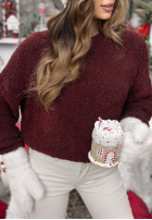 Svetr Cuddly Companion vínový