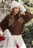 Svetr Cuddly Companion čokoládový