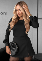 Halenka z ozdobnymi różami Rose All Day černá