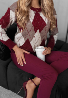 Svetr w romby Lone Pine vínový