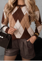 Svetr w romby Lone Pine čokoládový