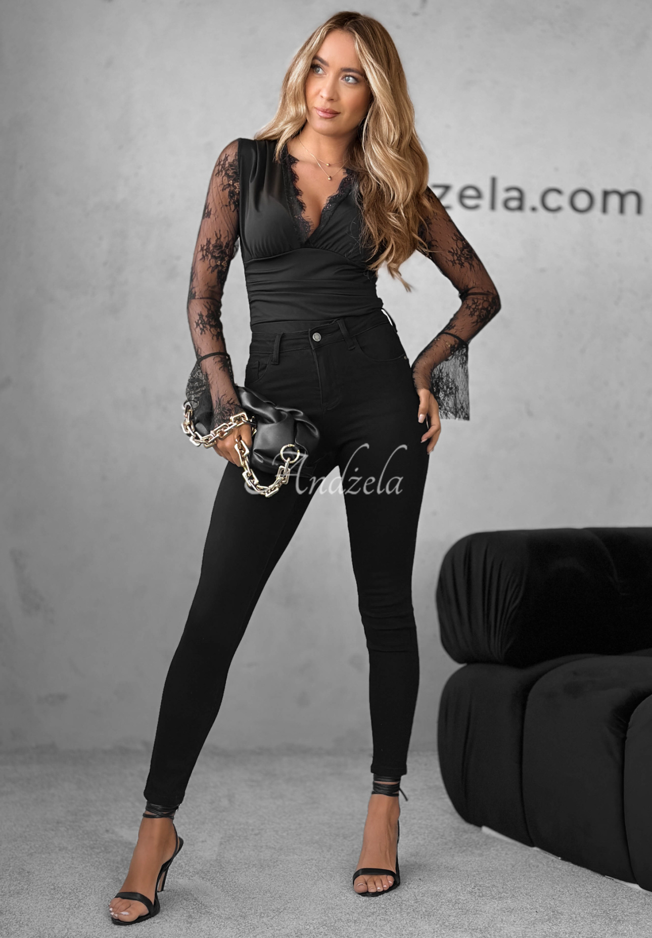 Džíny skinny Not Too Much černé