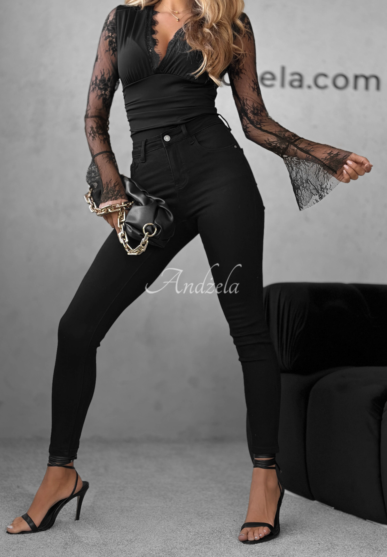 Džíny skinny Not Too Much černé