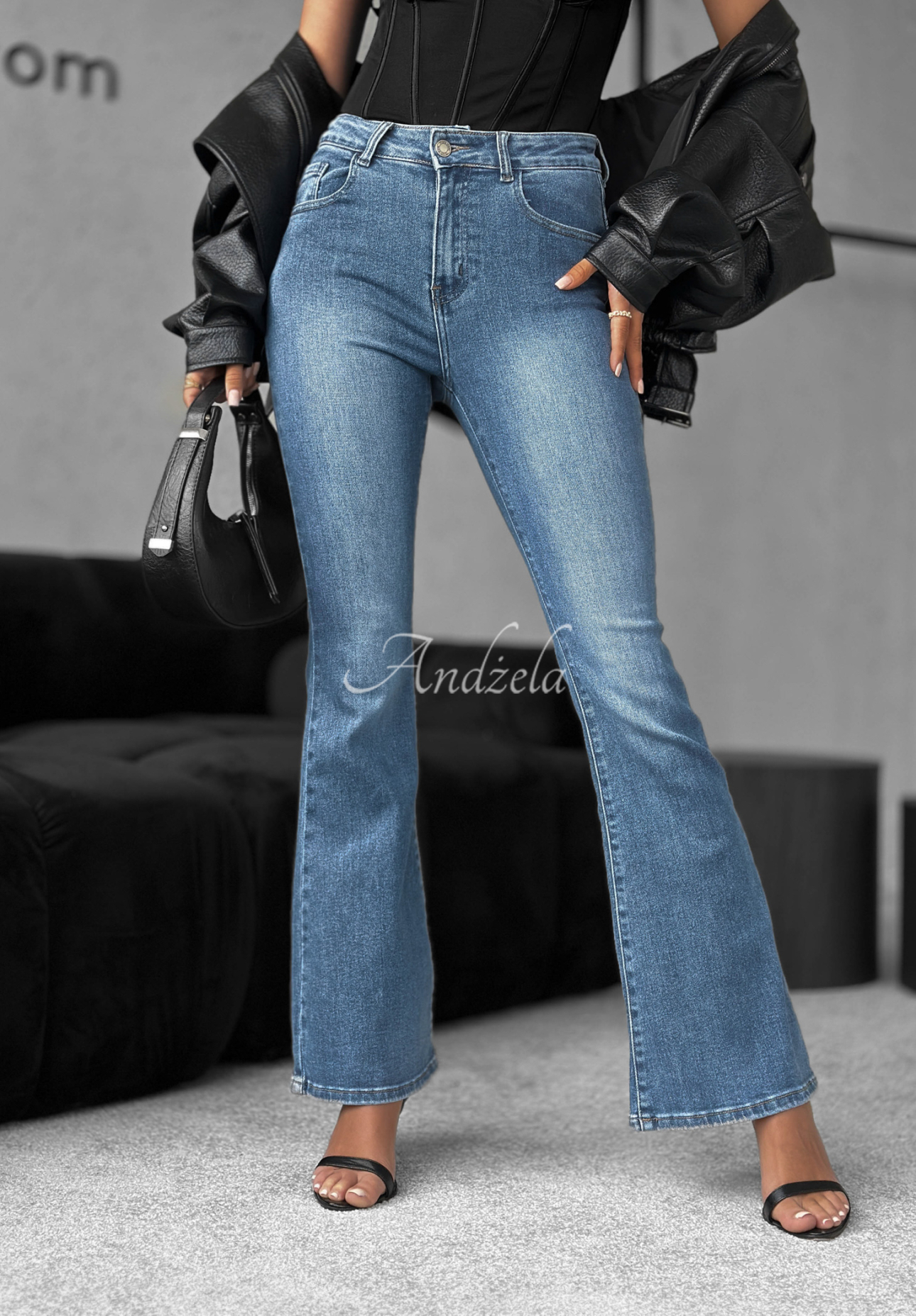 Zvonové džíny What You Have modré