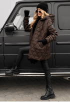 Prošívaná Bunda s kapucí Chilly Nights čokoládová