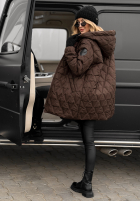 Prošívaná Bunda s kapucí Chilly Nights čokoládová