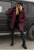 Prošívaná Bunda s kapucí Chilly Nights vínová