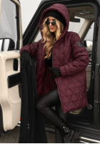 Prošívaná Bunda s kapucí Chilly Nights vínová