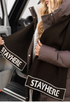 Souprava Čepice i szali Stay Here Winter čokoládový