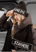 Souprava Čepice i szali Stay Here Winter čokoládový