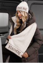 Souprava Čepice i szali Stay Here Winter ecru