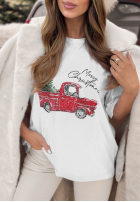 Tričko z nadrukiem Under The Tree Bílá