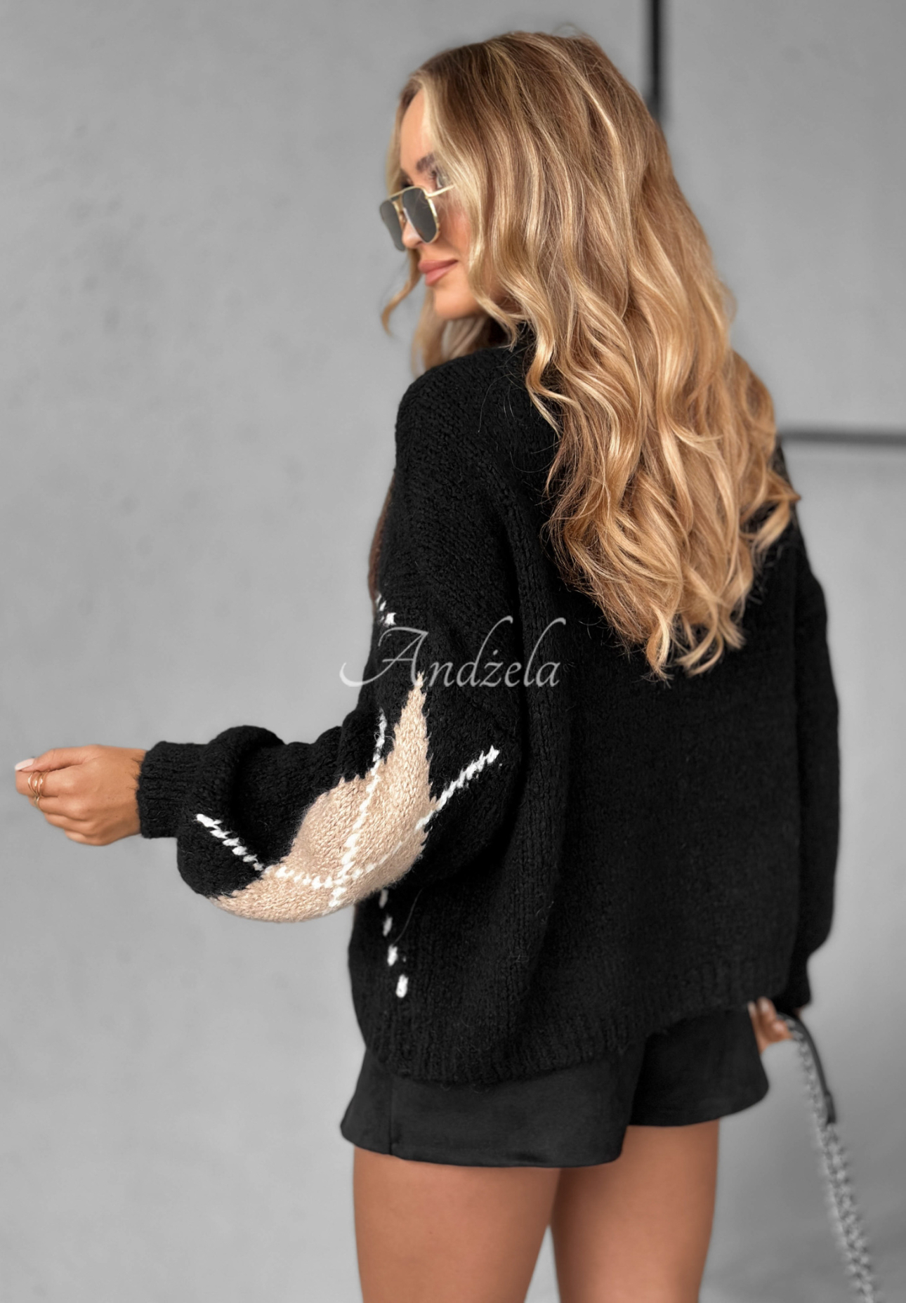 Svetr s argyle vzorem z vlny a viskózy Sweet Apple Pie Černé