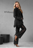 materiálové Kalhoty z koronką Dear Men černé