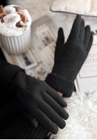 Rukavice z kożuszkiem Frozen Hours černé