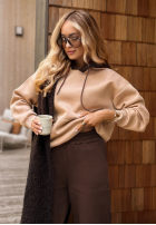 Tepláková souprava Mikina i Kalhoty Take Me Home béžovo-čokoládový  II