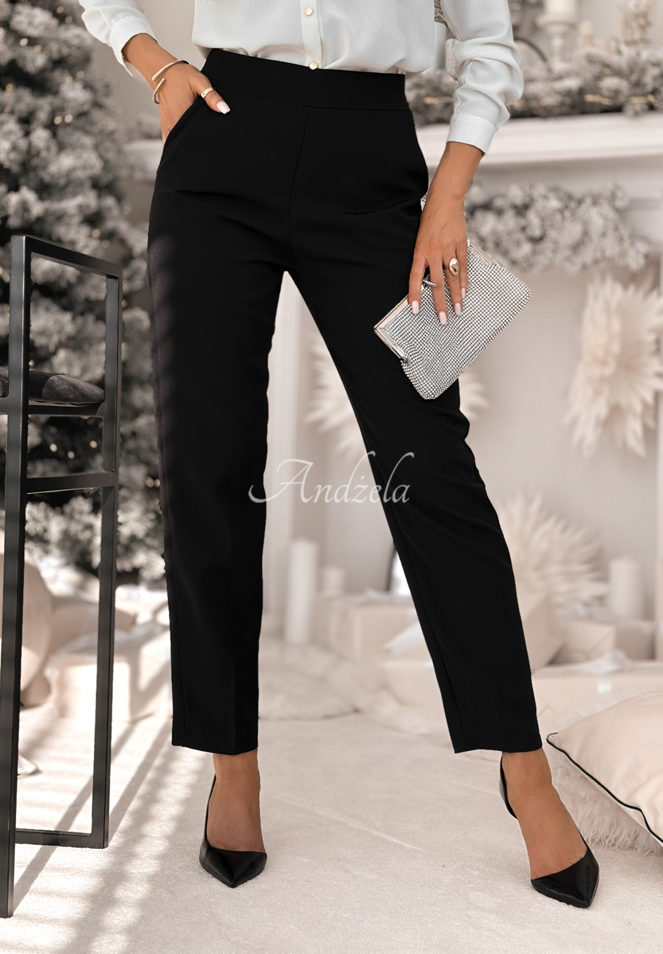 Cigaretové kalhoty No Idea černé