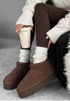 semišové Kotníkové Boty Jack Frost čokoládové