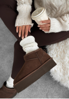 semišové Kotníkové Boty Jack Frost čokoládové