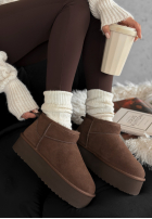 semišové Kotníkové Boty Jack Frost čokoládové