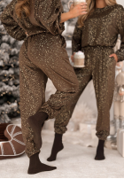 Welurowy Souprava Gold Twilight čokoládový