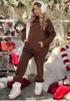 Tepláková souprava Mikina i Kalhoty Chill Code čokoládový
