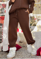 Tepláková souprava Mikina i Kalhoty Chill Code čokoládový