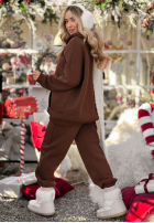 Tepláková souprava Mikina i Kalhoty Chill Code čokoládový