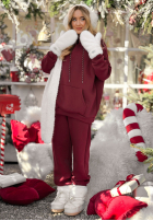 Tepláková souprava Mikina i Kalhoty Chill Code vínový