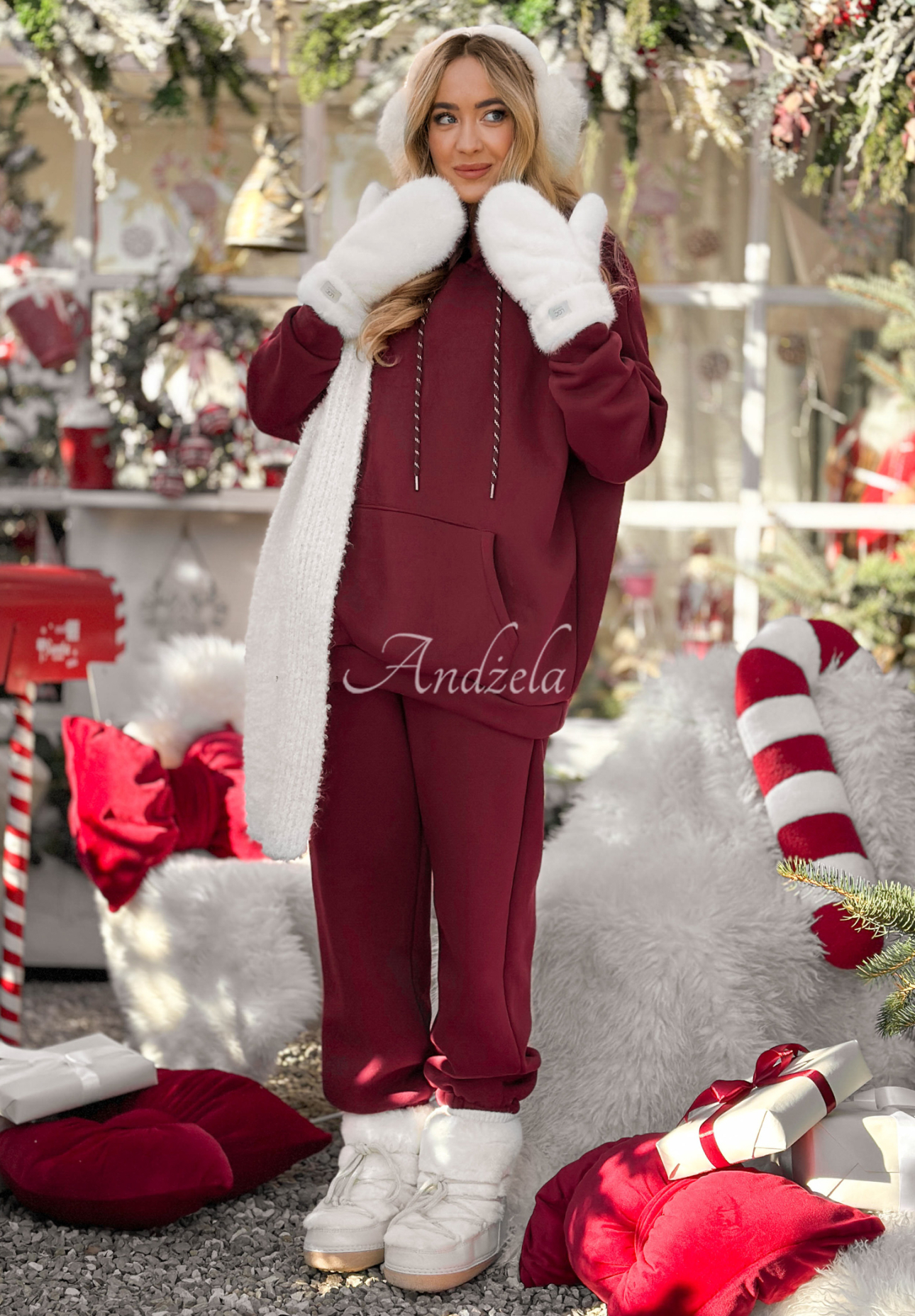 Tepláková souprava mikina a kalhoty Chill Code vínový