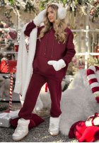 Tepláková souprava Mikina i Kalhoty Chill Code vínový