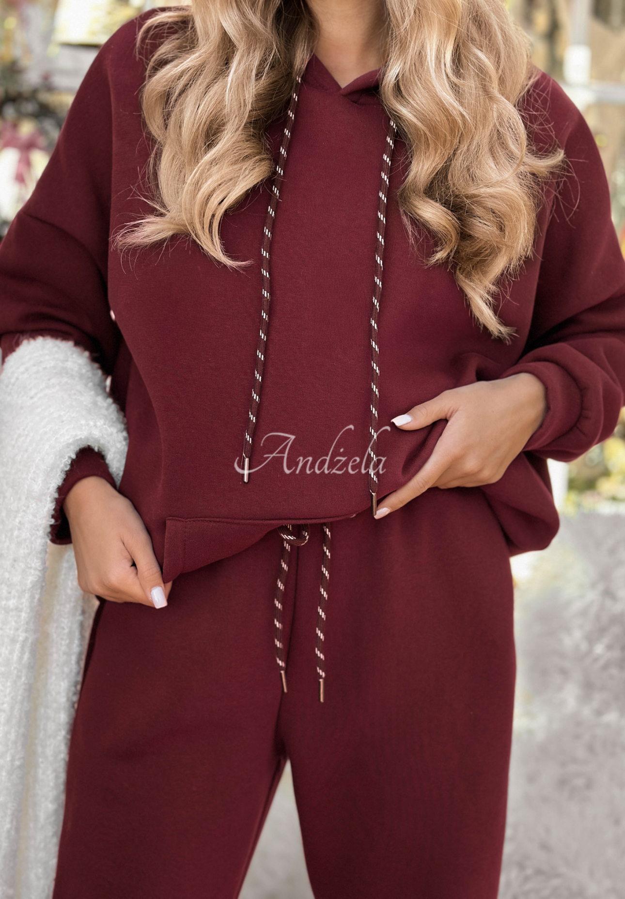 Tepláková souprava mikina a kalhoty Chill Code vínový