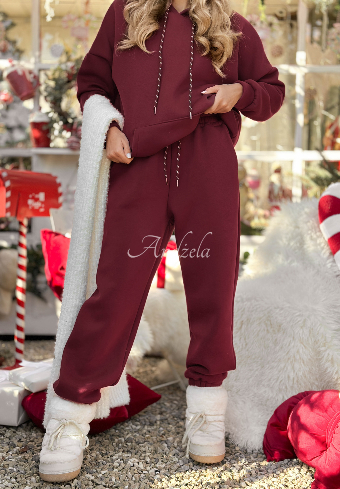 Tepláková souprava mikina a kalhoty Chill Code vínový