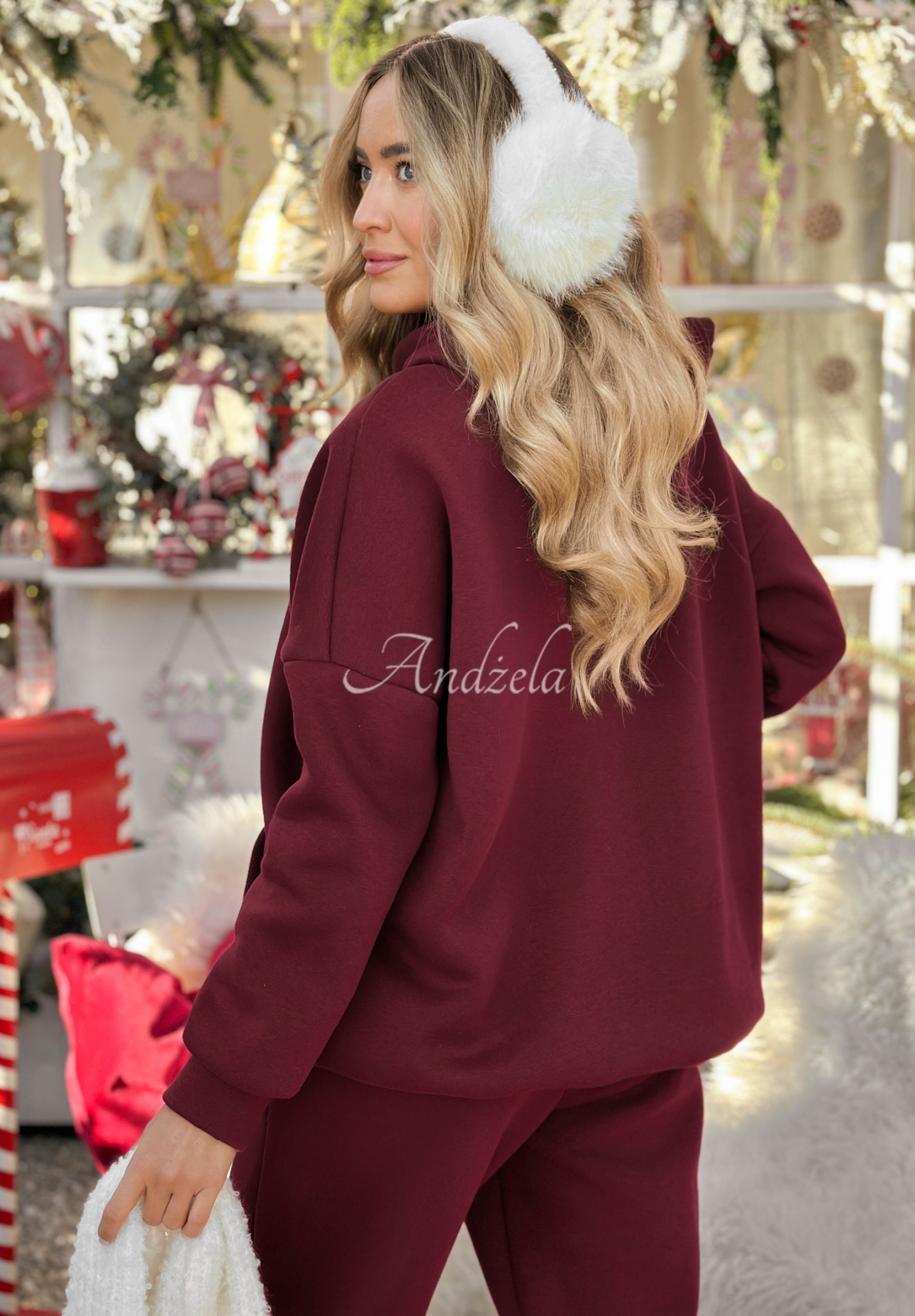 Tepláková souprava mikina a kalhoty Chill Code vínový