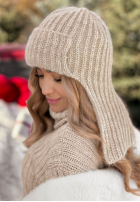 Čepice uszatka First Frost béžová