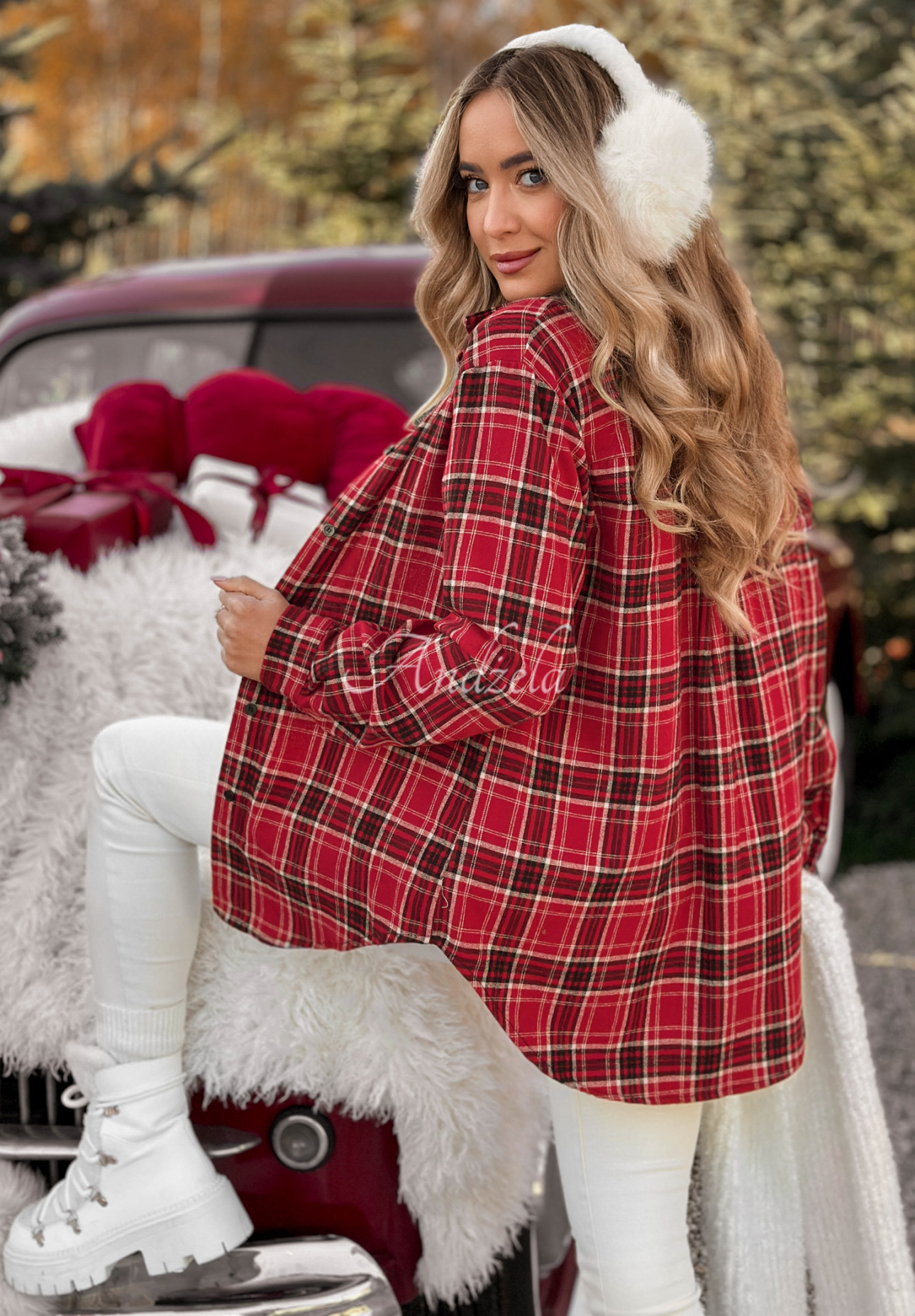 Károvaná košile Let Me Go červená