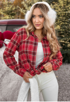 Košile w kratę Let Me Go červená
