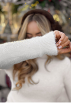 Svetr alpaka z golfem Softest Mind ecru