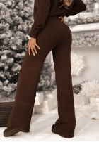 Dzianinowy Souprava Svetr i Kalhoty Peace Of Mind čokoládový