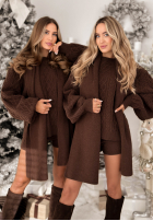 Souprava 2w1 Svetr z szalem Northern Attitude čokoládový