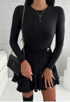 Błyszczące body ze stójką Really Simple černé