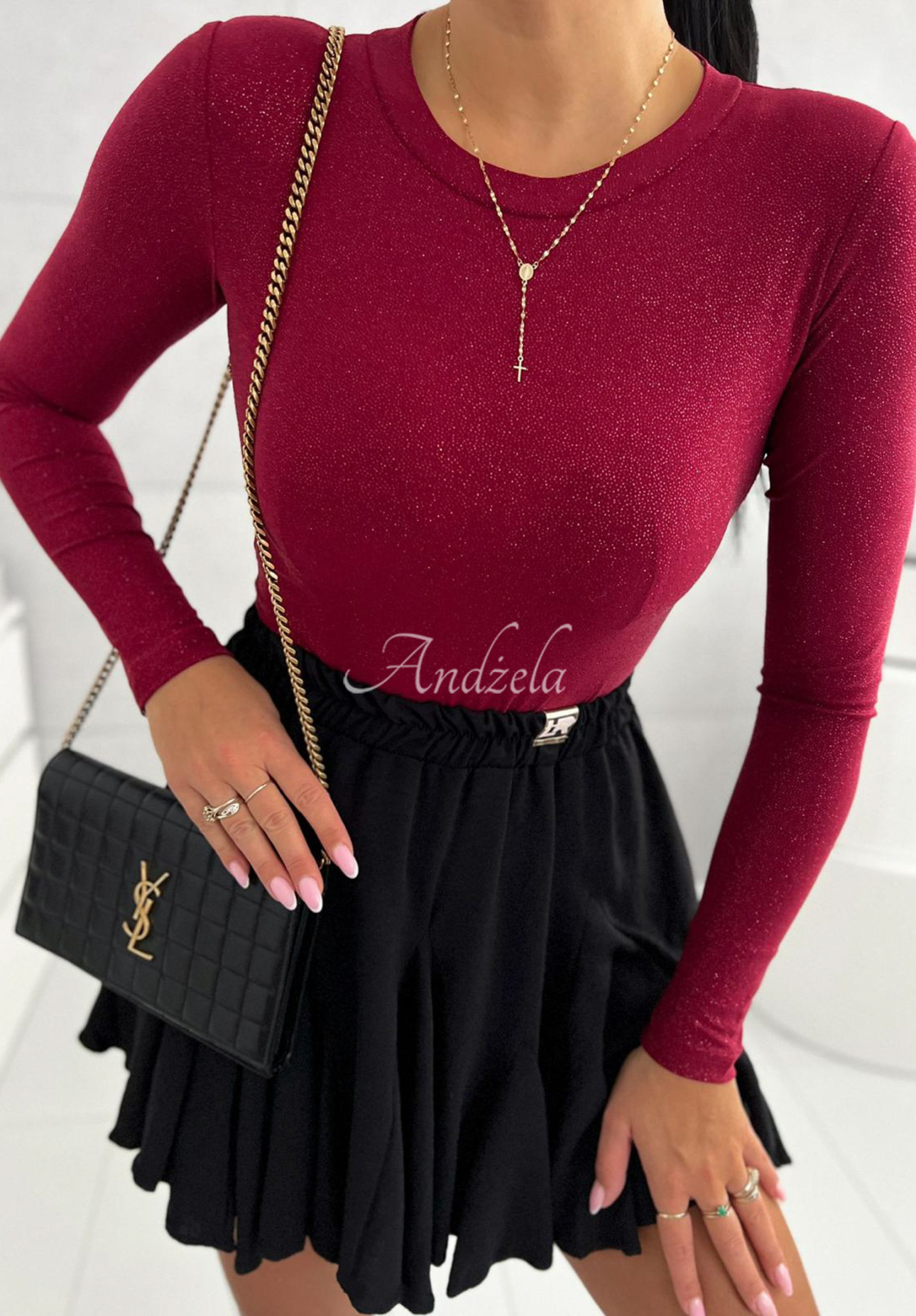 Lesklé body Really Simple bordové