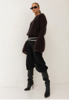 Moherowy Svetr z szerokimi rękawami Cocomore Cloudly čokoládový