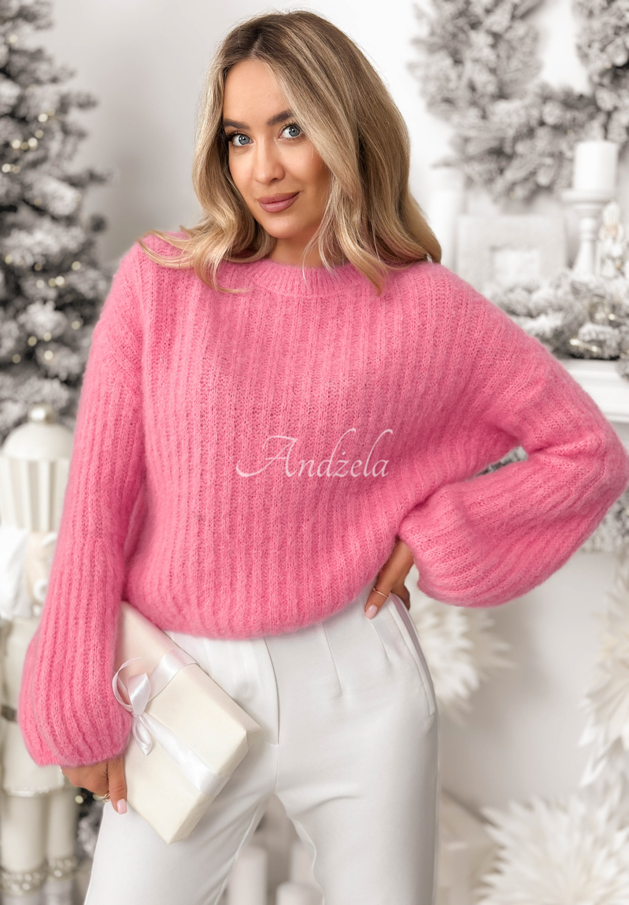 Mohérový svetr se širokými rukávy Better Than That růžový