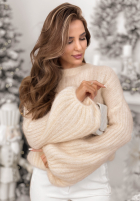 Svetr z szerokimi rękawami Better Than That ecru