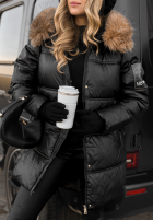 Długa Prošívaná Bunda The Luckiest černá