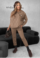 Tepláková souprava mikina a kalhoty Inside Out béžový