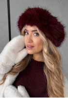 Čelenka z futerkiem Not To Allow vínová