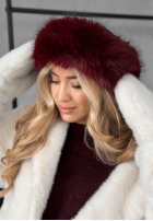 Čelenka z futerkiem Not To Allow vínová